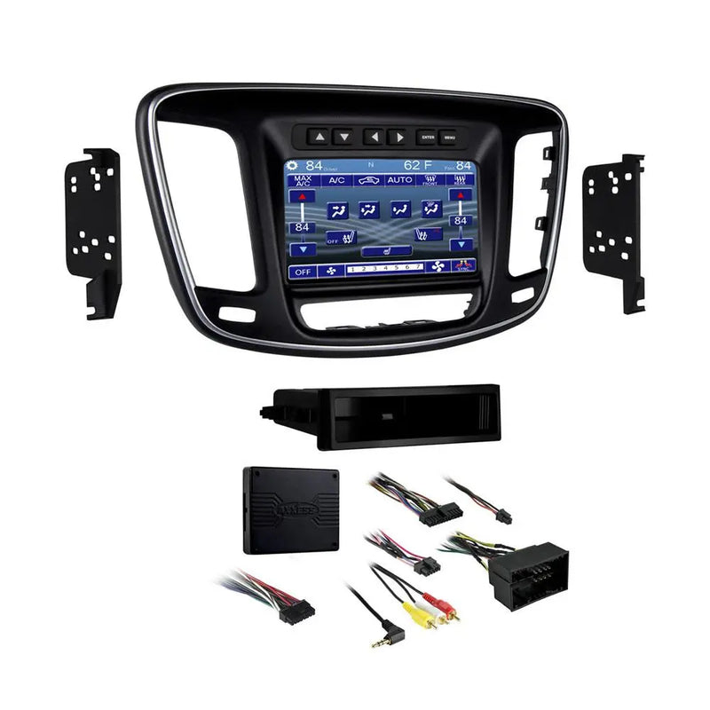 Metra 99-6538B 1 or 2 DIN Dash Kit for 2015-2017 Chrysler 200 with Amplified Antenna Adapter Metra