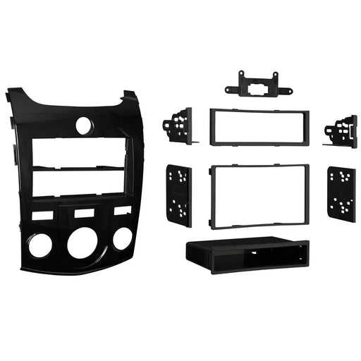 Metra 99-7338HG High Gloss Black 1 or 2 DIN Dash Kit for Select Kia Metra