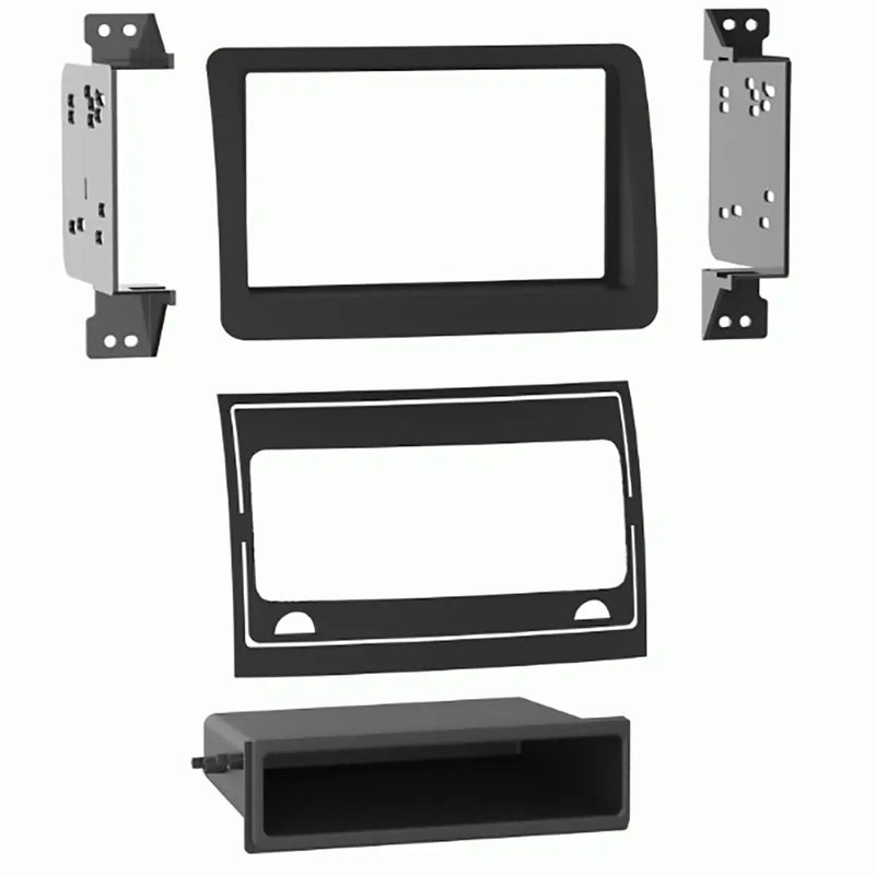 Metra 99-7395B Single or Double DIN Car Stereo Dash Kit for 2009-2012 Hyundai Elantra- Matte Black Metra
