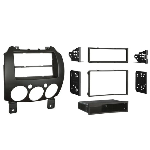 Metra 99-7518B Single or Double DIN Dash Installation Kit for 2007-Up Mazda 2 Vehicles- Black Metra