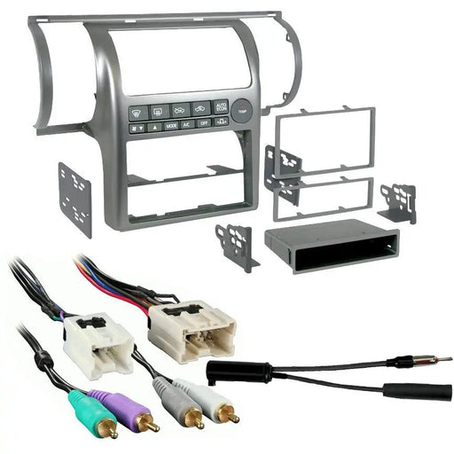 Metra 99-7604 Silver Dash Kit + Harness + Antenna Adapter for 03-04 Infiniti G35 Metra