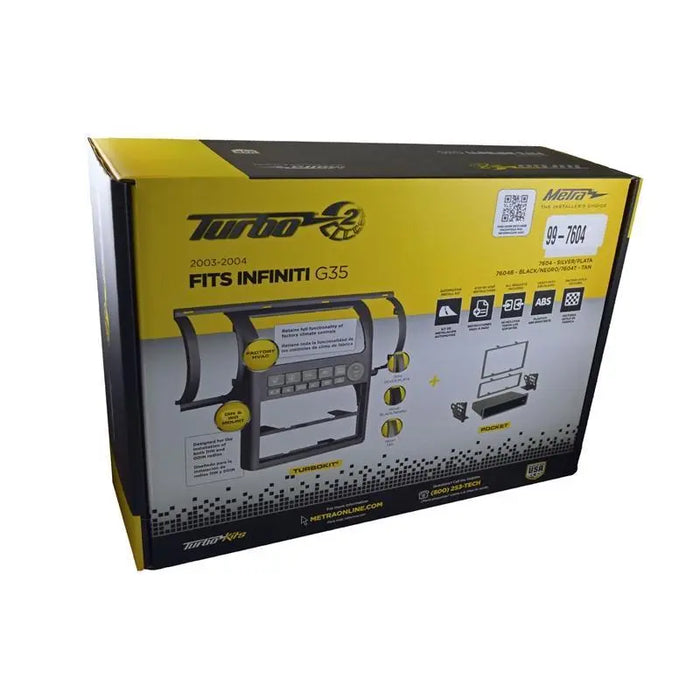 Metra 99-7604 Silver Dash Kit + Harness + Antenna Adapter for 03-04 Infiniti G35 Metra