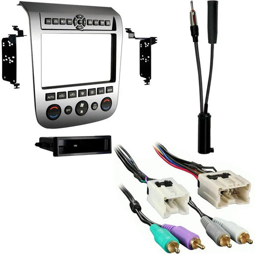 Metra 99-7612A Aluminum Dash Kit + Harness + Antenna Adapter for Select Nissan Metra