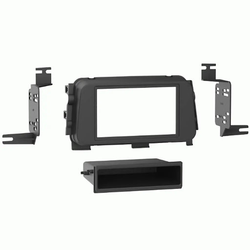 Metra 99-7636B Single DIN Car Stereo Dash Kit for Select 2018-2021 Nissan Kicks Vehicle - Matte Black Metra