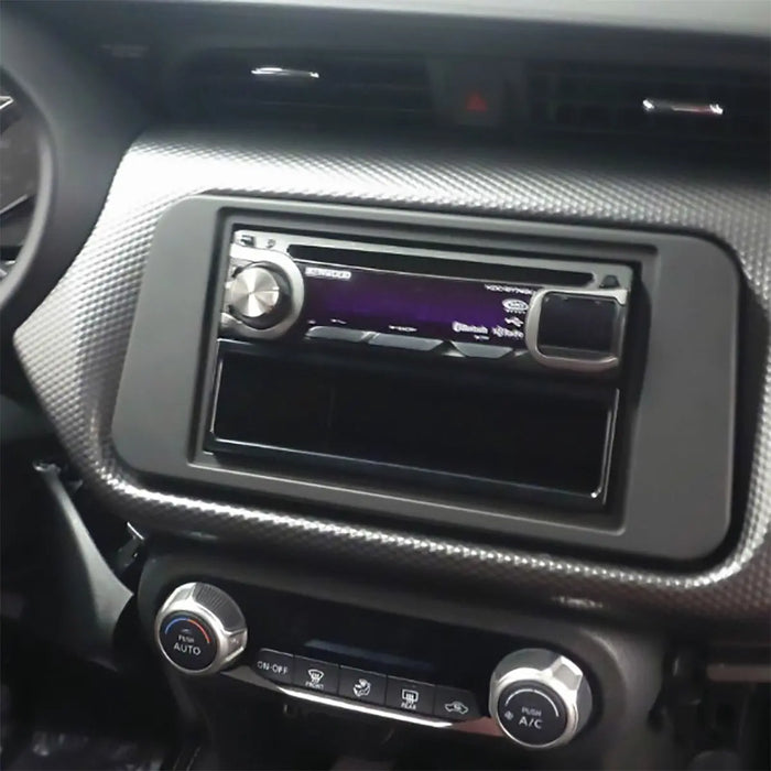 Metra 99-7636B Single DIN Car Stereo Dash Kit for Select 2018-2021 Nissan Kicks Vehicle - Matte Black Metra