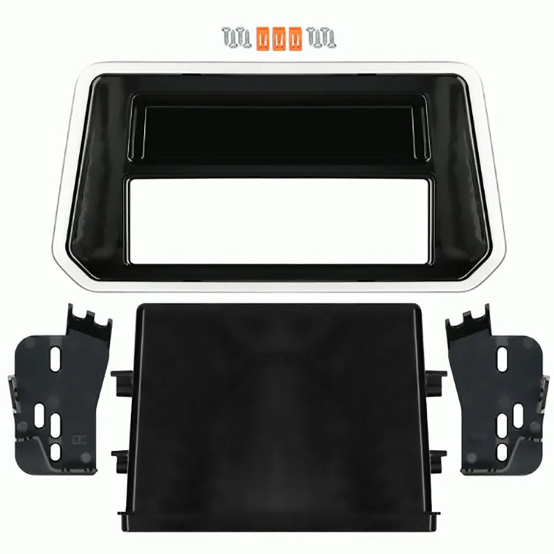 Metra 99-7637 Single DIN Car Stereo Dash Kit for Select 2019-2021 Nissan Altima Vehicles- Black/Silver Metra