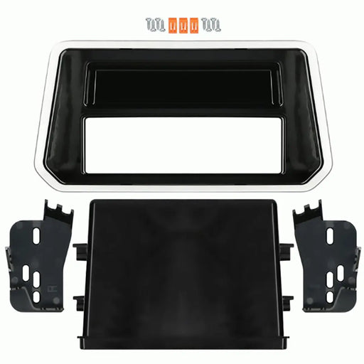 Metra 99-7637 Single DIN Car Stereo Dash Kit for Select 2019-2021 Nissan Altima Vehicles- Black/Silver Metra