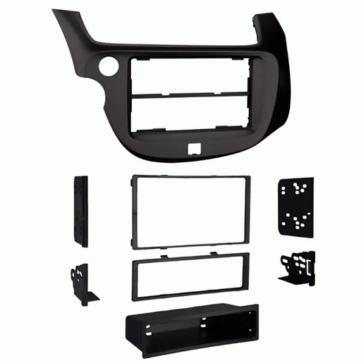 Metra 99-7877B Single DIN or Double DIN Dash Kit for 2009-2013 Honda Fit Vehicles- Black Metra