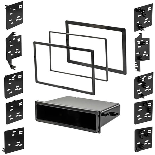 Metra 99-8104 1 or 2 DIN Car Stereo Dash Multi Kit for 1984-2004 Toyota Vehicles- Black Metra