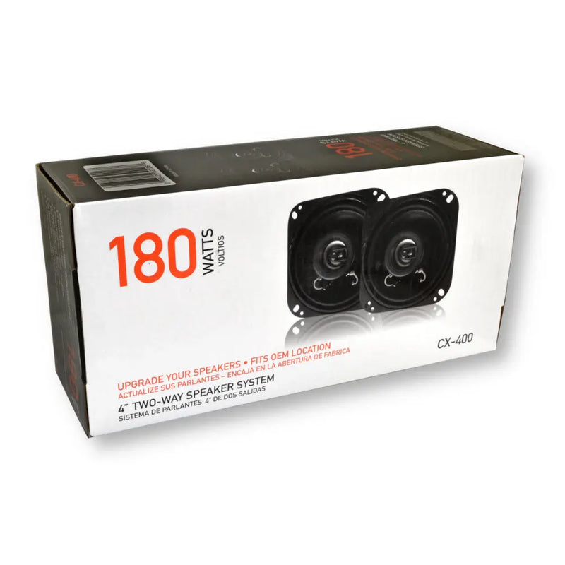Metra CX-400 4" Two-Way 180 Watts Coaxial Speaker System - Pair Metra
