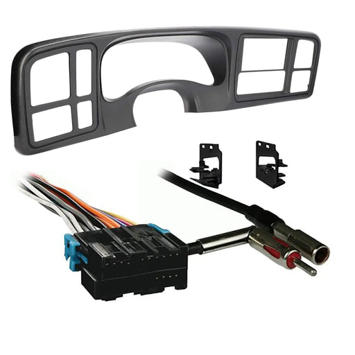 Metra DP-3002TB Double DIN Install Dash Kit Combo for 1999-2002 GM Full-Size Trucks/SUV's (Textured Black) Metra