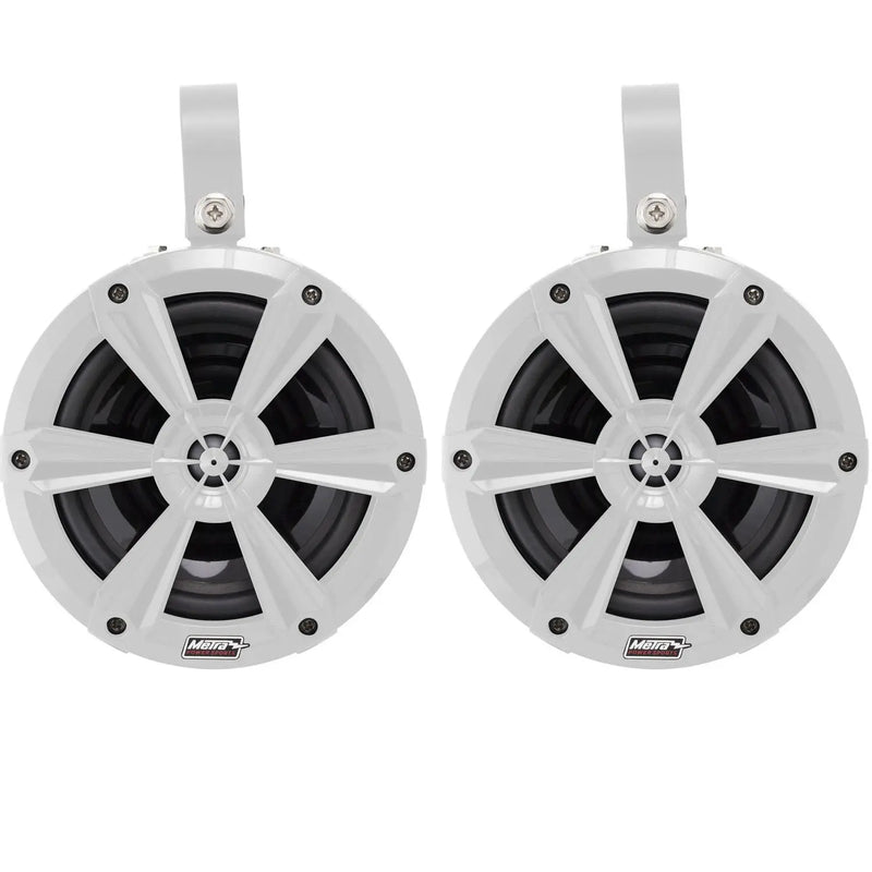 Metra MPS-65WCSRGB 6.5" 120 Watts Marine Grade Tower Speaker with RGB Lights White (Pair) Metra