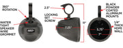 Metra MPS-ULCAN6-5 Unloaded 6.5" Can Speaker Pods Textured Black (Pair) Metra