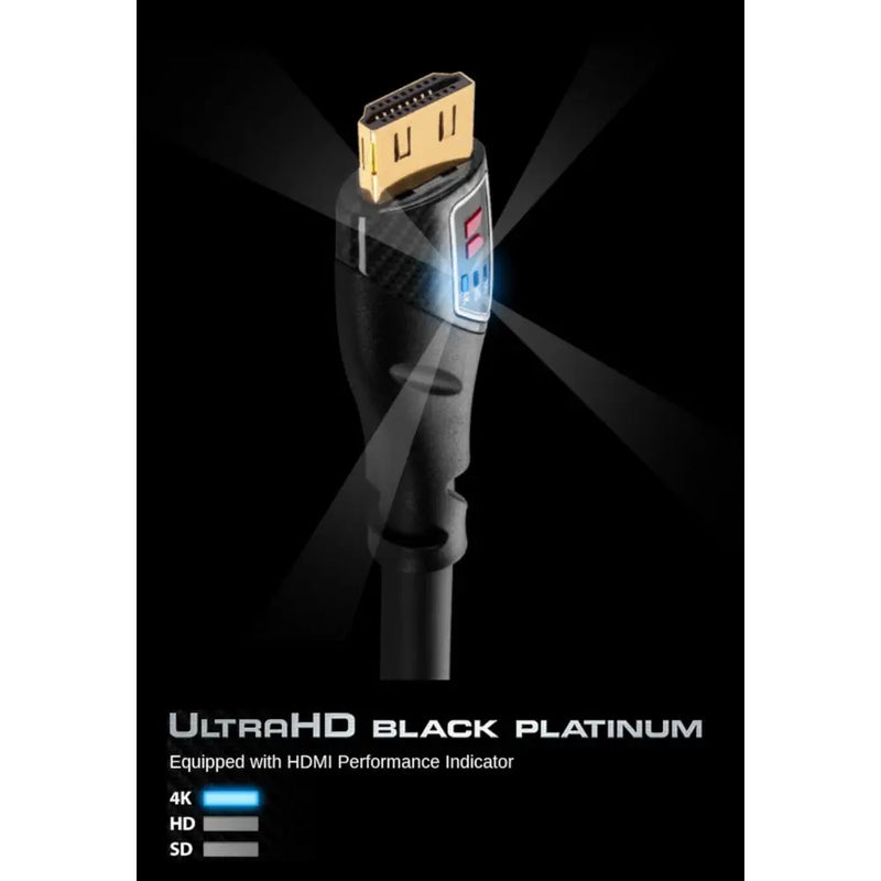 Monster 35ft Black Platinum UltraHD High-Speed 27Gbps HDMI Cable with Ethernet and Performance Indicators Monster