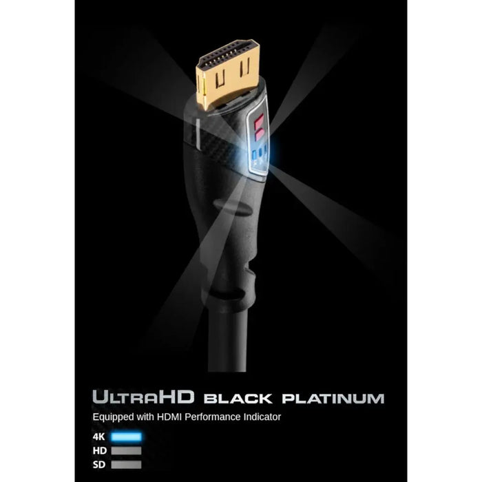 Monster 35ft Black Platinum UltraHD High-Speed 27Gbps HDMI Cable with Ethernet and Performance Indicators Monster