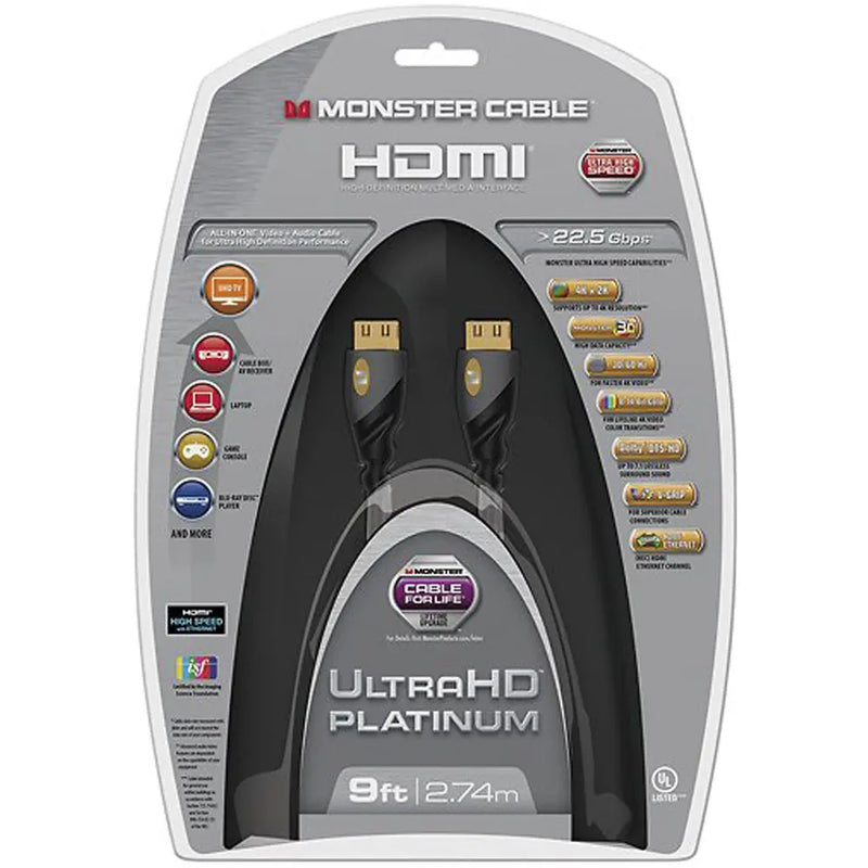 Monster Cable Platinum Ultra High Speed HDMI Cable with Ethernet Others