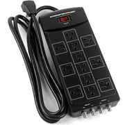 Monster Power 12 AC Outlets With 2 Coaxial Cable / SAT In-Out Surge Protector Monster