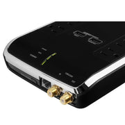 Monster Power 6 AC Outlets 2 USB 3.4Amp Ports and Coaxial In-Out Surge Protector Monster