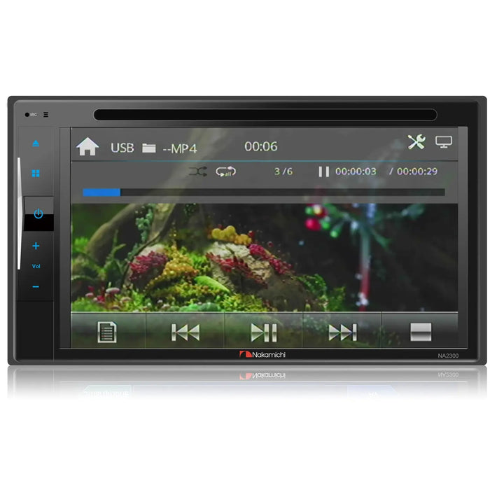 Nakamichi NA2300 6.2" Touchscreen Multi-Media Receiver CD/DVD with NC5L backup camera Nakamichi