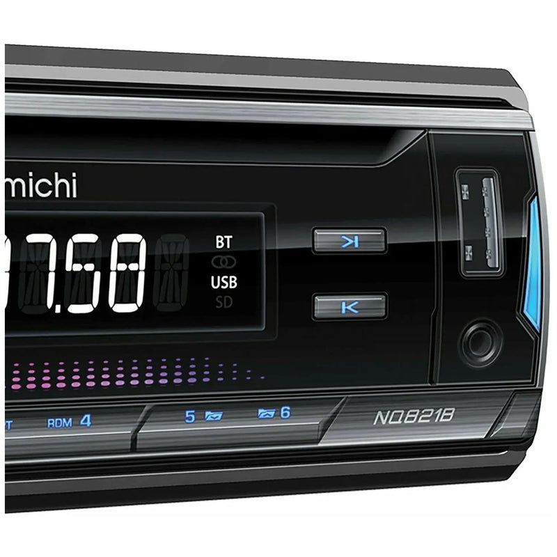 Nakamichi NQ821B Single DIN CD Receiver Bluetooth USB AM/FM Car Stereo Nakamichi
