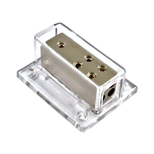 Nickel Plated 1 x 4 Gauge Input to 4 x 8 Gauge Output Power/Ground Distribution Block The Wires Zone