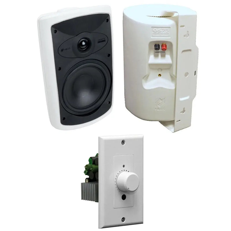 Niles OS7.3 White HomeTheater Speaker 7" and BTA-250 In-Wall Amplifier Niles