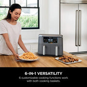 Ninja DZ100 Foodi 4-in-1 8-Quart 2-Basket Air Fryer with DualZone Technology Ninja
