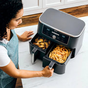 Ninja DZ401 Foodi 6-in-1 XL 2-Basket Air Fryer with DualZone Technology Grey (Refurbished) Ninja