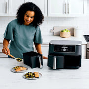 Ninja DZ401 Foodi 6-in-1 XL 2-Basket Air Fryer with DualZone Technology Grey (Refurbished) Ninja