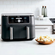 Ninja DZ401 Foodi 6-in-1 XL 2-Basket Air Fryer with DualZone Technology Grey (Refurbished) Ninja