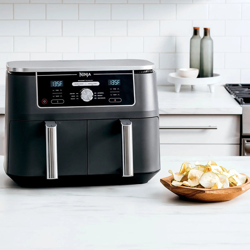 Ninja DZ401 Foodi 6-in-1 XL 2-Basket Air Fryer with DualZone Technology Grey (Refurbished) Ninja