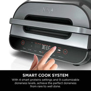 Ninja FG551 Foodi Smart XL 6-in-1 Indoor Grill with Smart Thermometer (Refurbished) Ninja