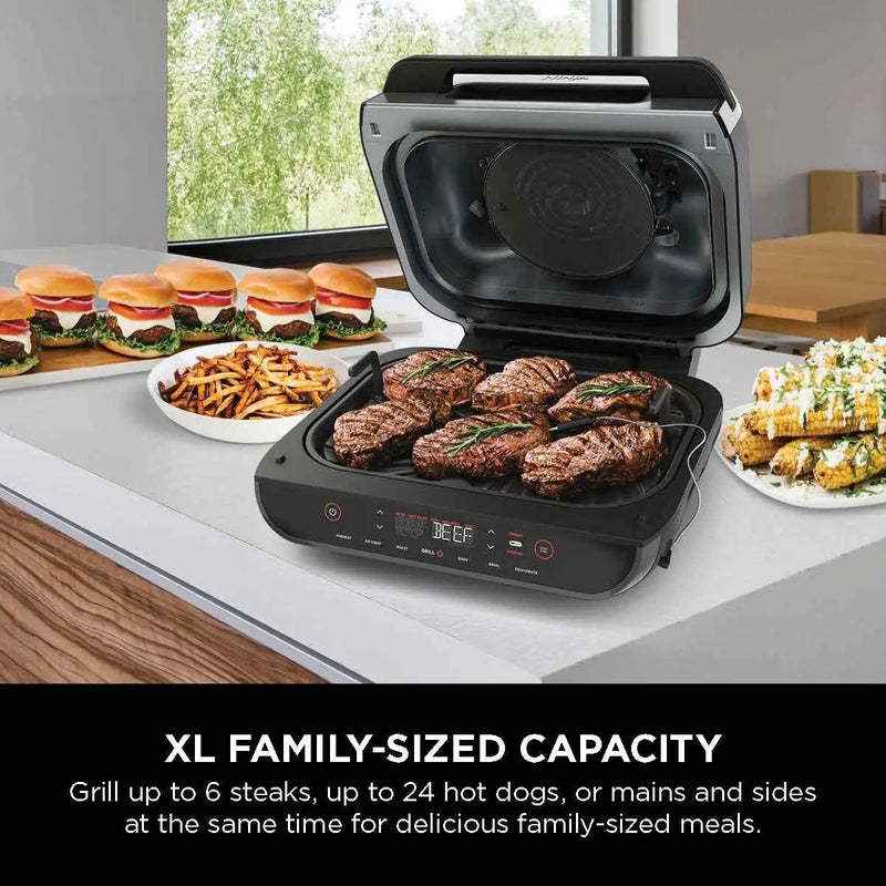 Ninja FG551 Foodi Smart XL 6-in-1 Indoor Grill with Smart Thermometer (Refurbished) Ninja
