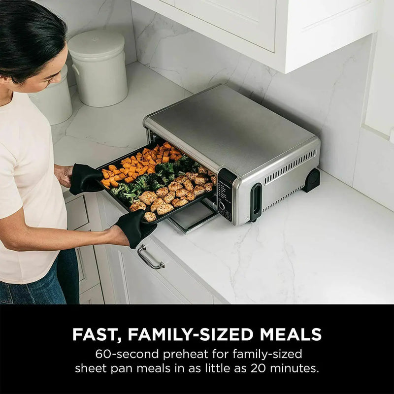 Ninja SP101 Foodi 8-in-1 Digital Air Fry Large Toaster Oven Fast Cooking (RED) Ninja