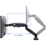 North Bayou F80 Full Motion Swivel Arm Gas Strut LED Monitor TV Desk Mount Stand for 17-30" Display North Bayou