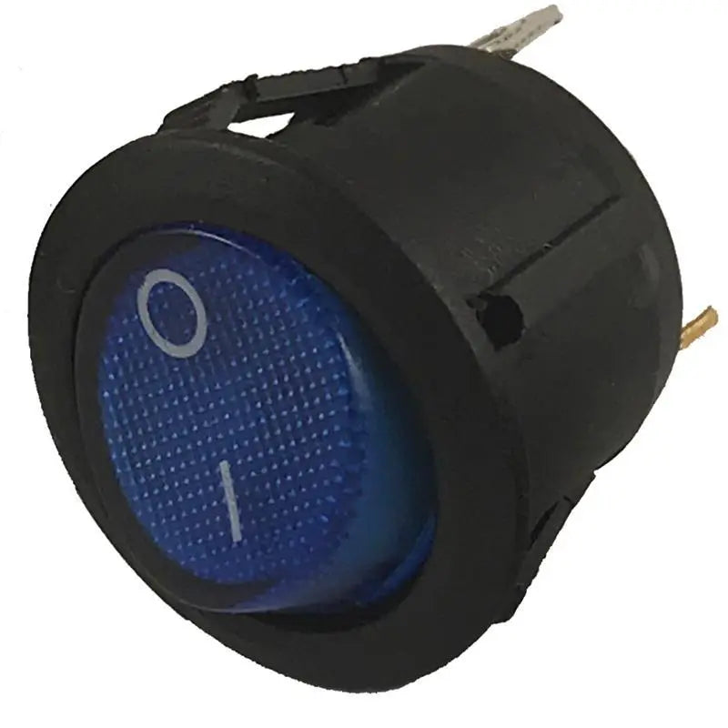 On Off Switch Round Blue Light Toggle On-Off Rocker Switch 12V 3-Pin (10 Pack) The Wires Zone
