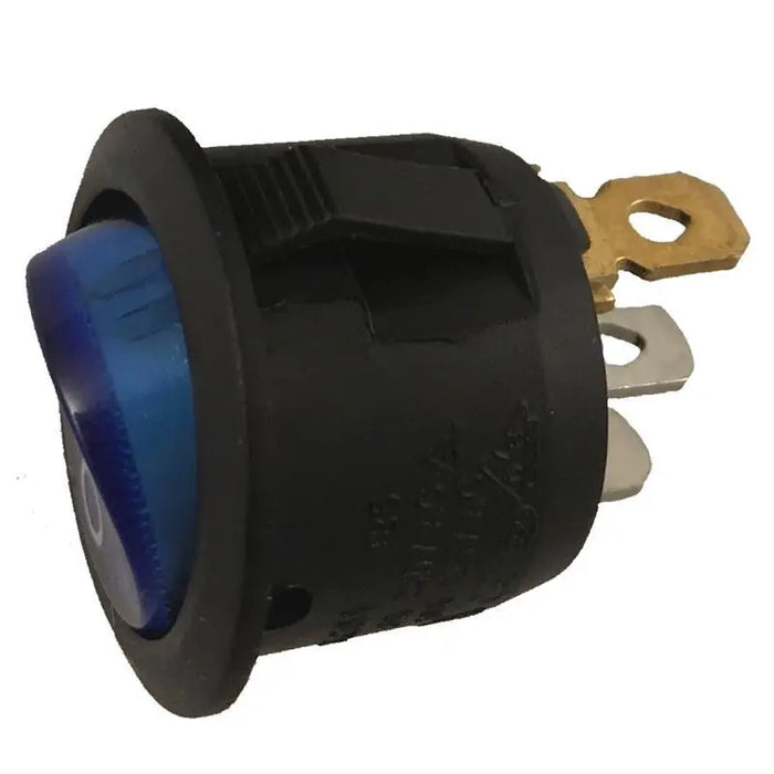 On Off Switch Round Blue Light Toggle On-Off Rocker Switch 12V 3-Pin (10 Pack) The Wires Zone