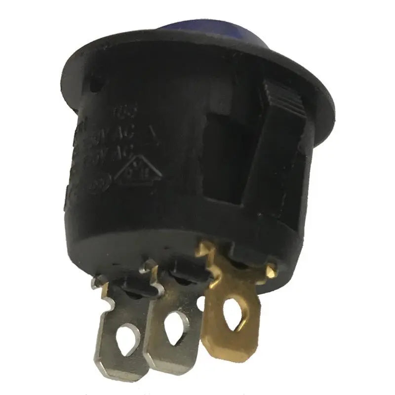 On Off Switch Round Blue Light Toggle On-Off Rocker Switch 12V 3-Pin (10 Pack) The Wires Zone