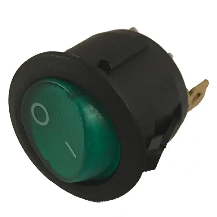 On Off Switch Round Green Light Toggle On-Off Rocker Switch 12V 3Pin (10 Pack) The Wires Zone