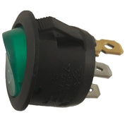 On Off Switch Round Green Light Toggle On-Off Rocker Switch 12V 3Pin (10 Pack) The Wires Zone