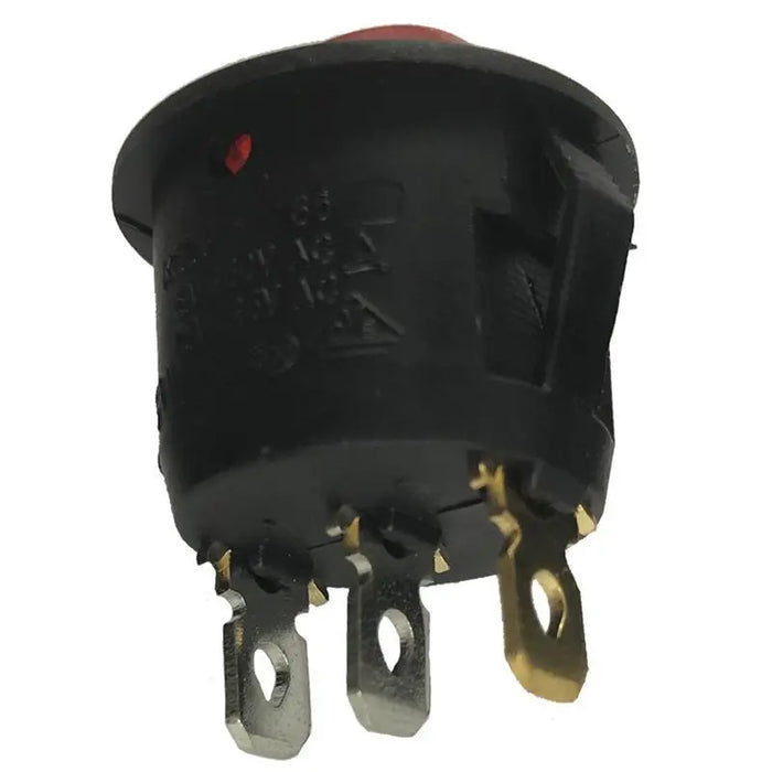 On Off Switch Round Red Light Toggle On-Off Rocker Switch 12V 3-Pin (10 Pack) The Wires Zone