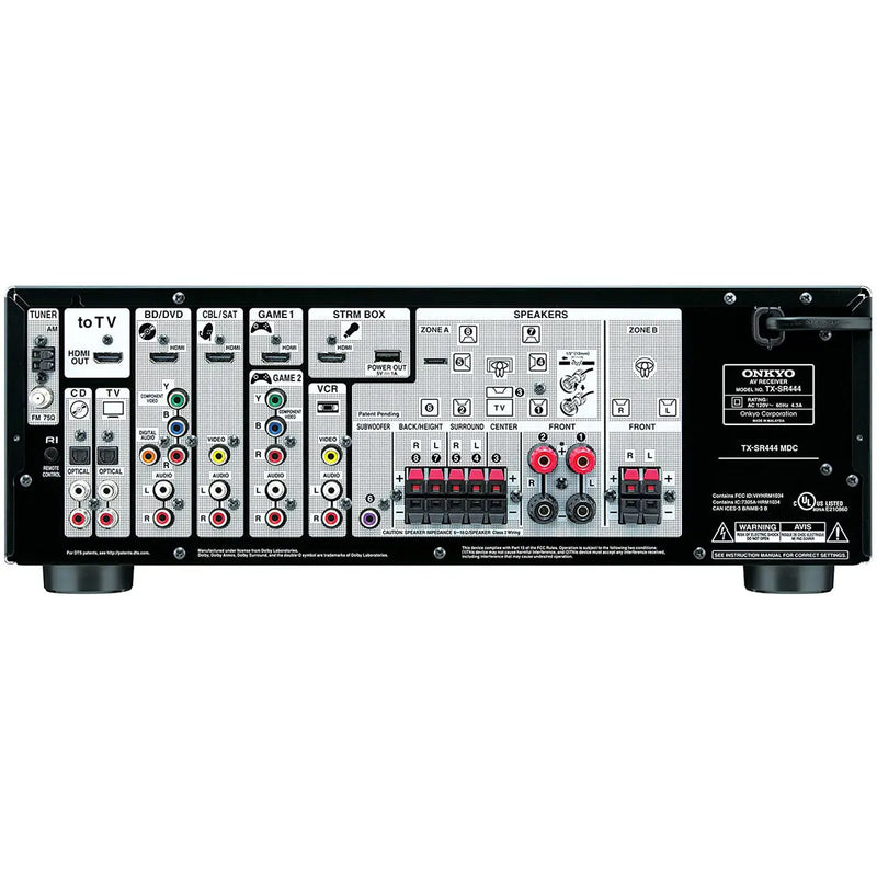 Onkyo TX-SR444 7.1-Channel A/V Receiver With HDMI Video Up-Conversion Onkyo