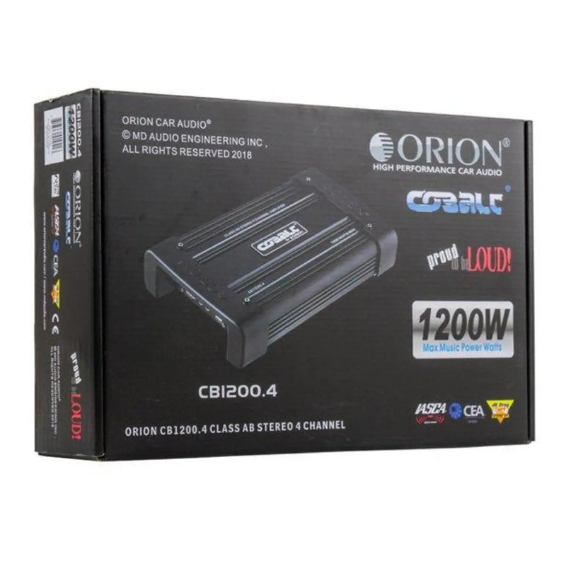 Orion CB1200.4 Cobalt Series 1200W Max Audio Class AB 4 Channel Amplifier Orion