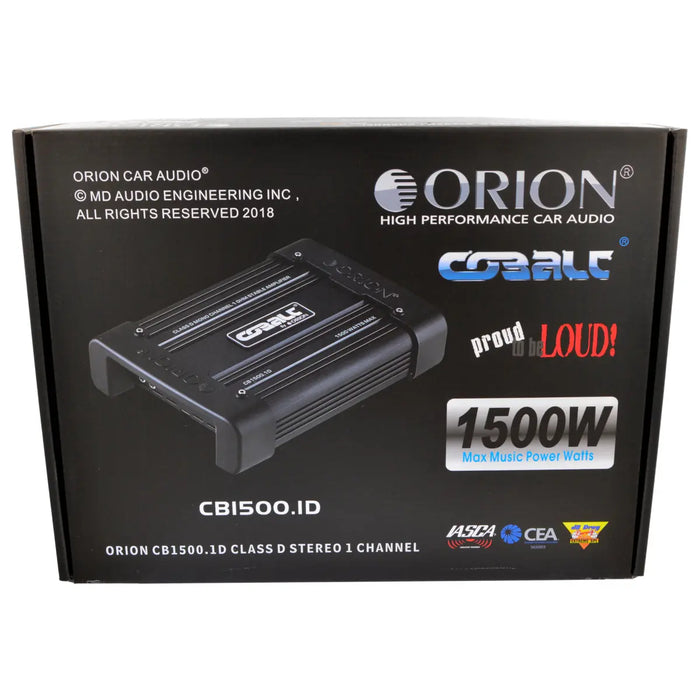 Orion CB1500.1D Cobalt Series 1500W Class D Monoblock 1 Channel Car Amplifier Orion