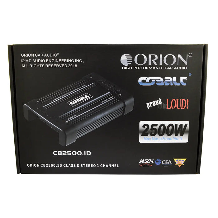 Orion CB2500.1D Cobalt Series 2500W Class D Monoblock 1 Channel Car Amplifier Orion