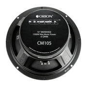 Orion CM105 10" 1500 Watts Max Power Midrange Speaker Cobalt Series 4 Ohm 350W RMS (1 PC/box) Orion