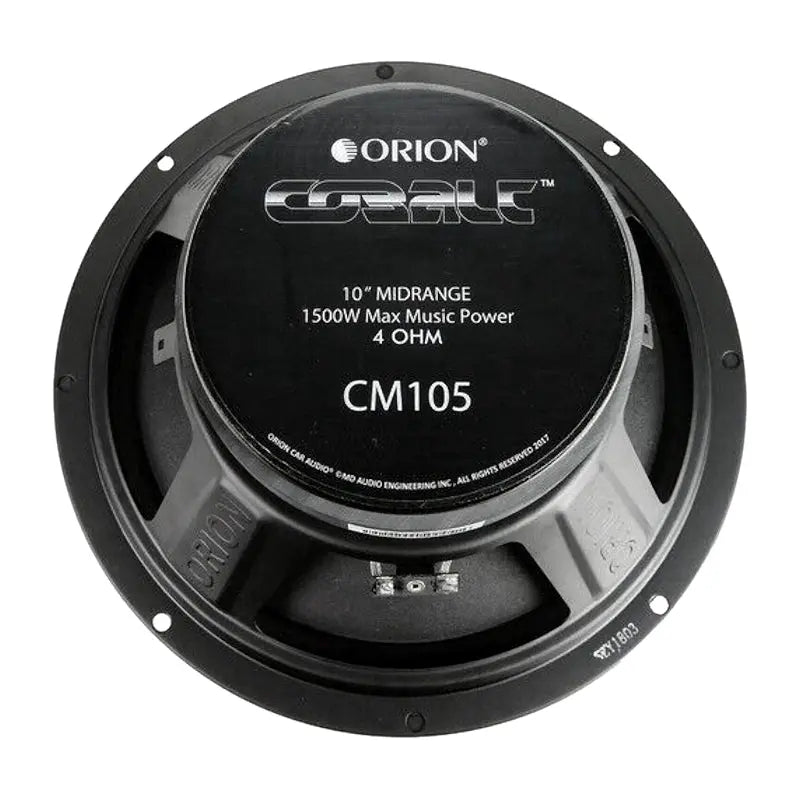 Orion CM105 10" 1500 Watts Max Power Midrange Speaker Cobalt Series 4 Ohm 350W RMS (1 PC/box) Orion