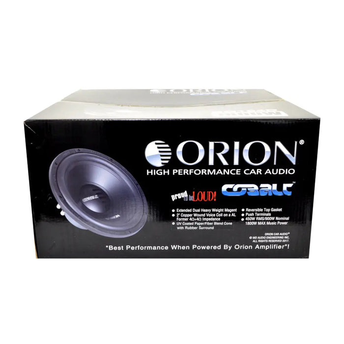 Orion CO124D Cobalt Series 12" Dual 4 Ohm 1800 Watts Max Car Subwoofer 12 Inch (Each) Orion