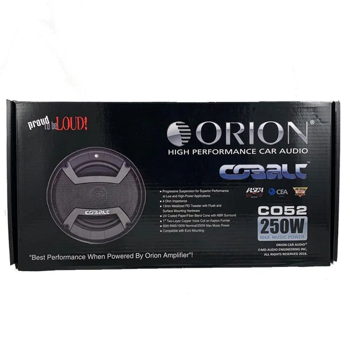 Orion CO52 5.25" 250W Max 2 Way Cobalt Series Car Audio Coaxial Speakers CO52.2 (Pair) Orion