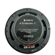 Orion CO653 6.5" Inch Cobalt Series 3 Way Full Range Coaxial Speakers 300 Watts (Pair) Orion